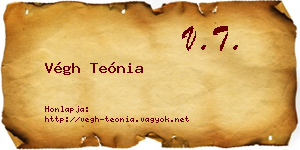 Végh Teónia névjegykártya